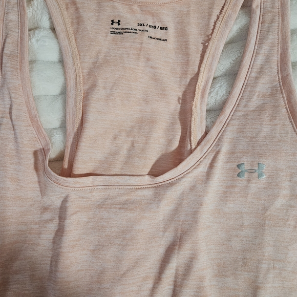 Under Armour Peach/Pink Racerback Performance Tank - Picture 2 of 3